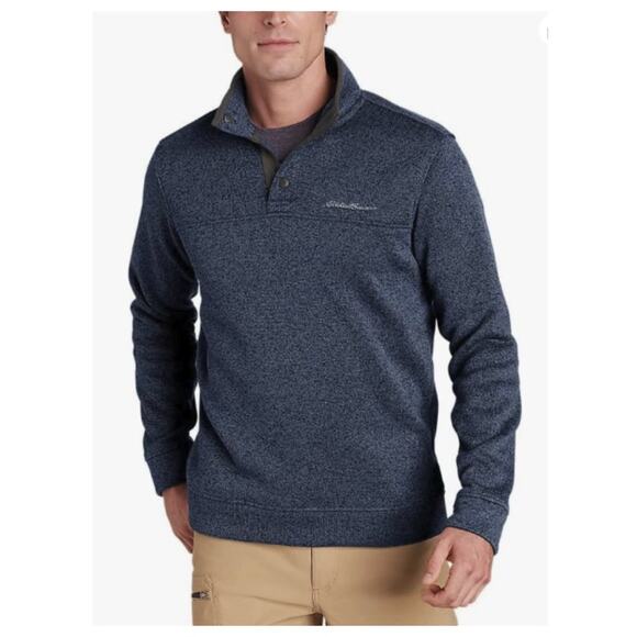 Bundle of 2 Eddie Bauer Men's Radiator Fleece Snap Front Pullover Size L - Picture 12 of 13